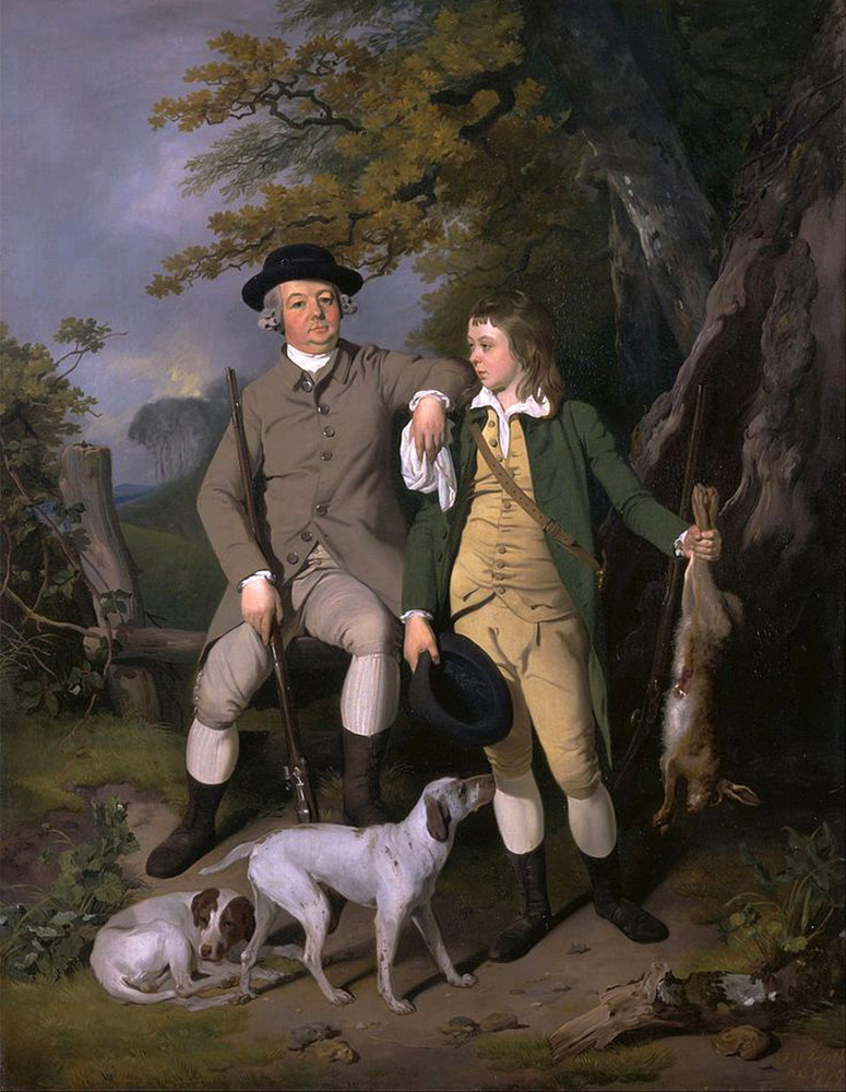 portrait of a sportsman with his son